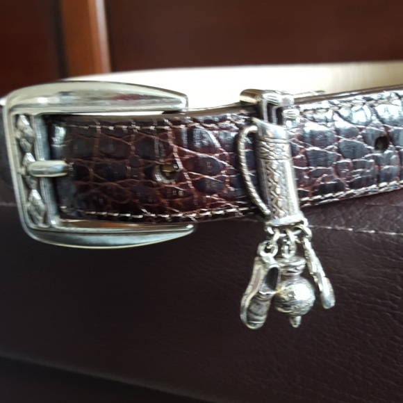 EUC Vintage Brighton Leather Belt with Gol… - Picture 2 of 8
